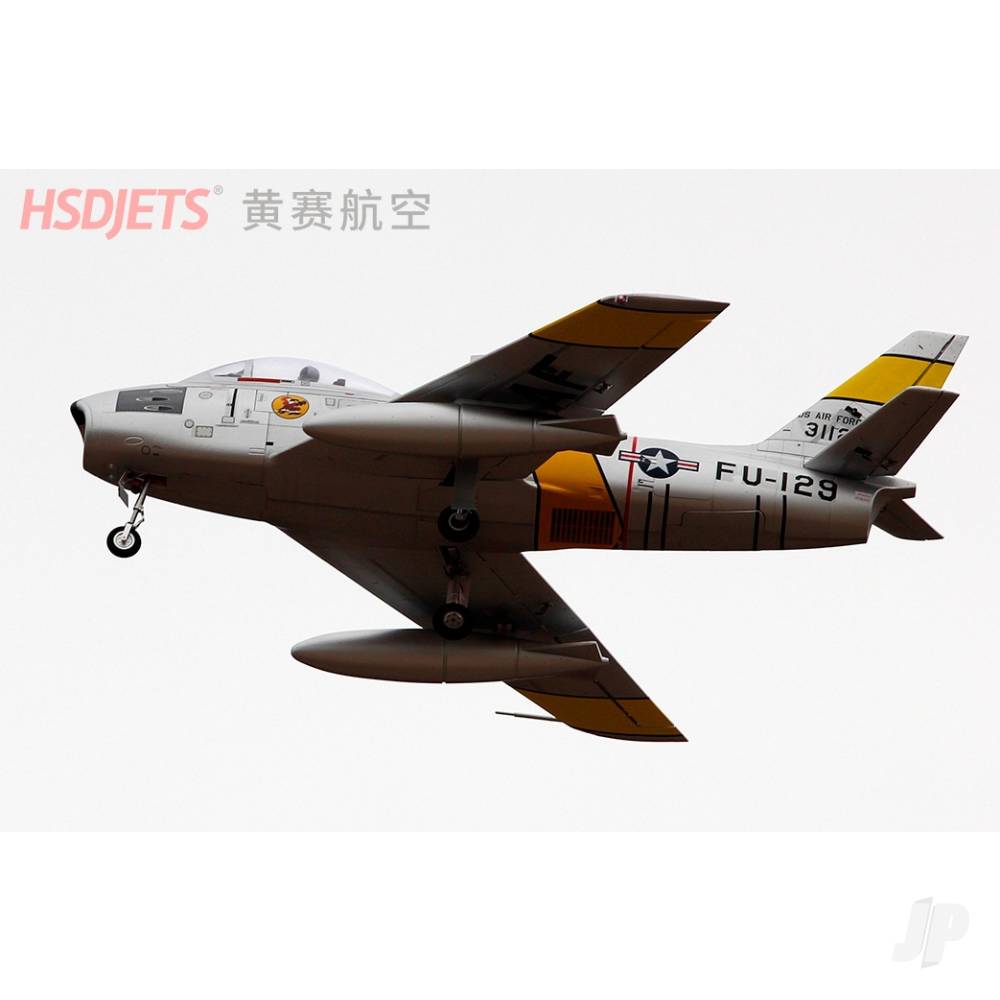 F-86 120mm EDF Foam Jet, Yellow Ribbon (PNP 12S)-19