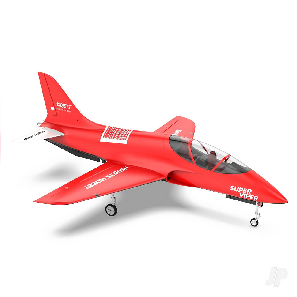 Super Viper 105mm EDF Foam Jet, Red (PNP 12S)-5