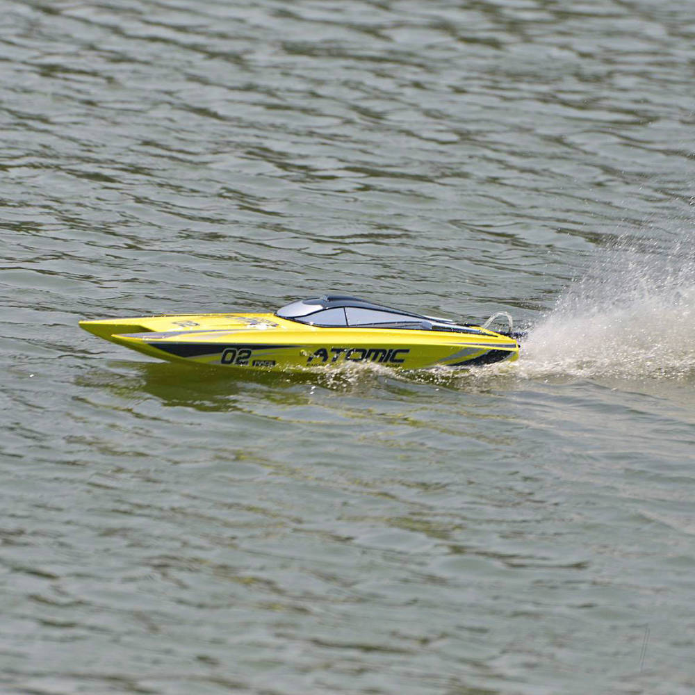 Volantex Atomic Cat 70 Brushless ARTR Racing Boat (Yellow)-5