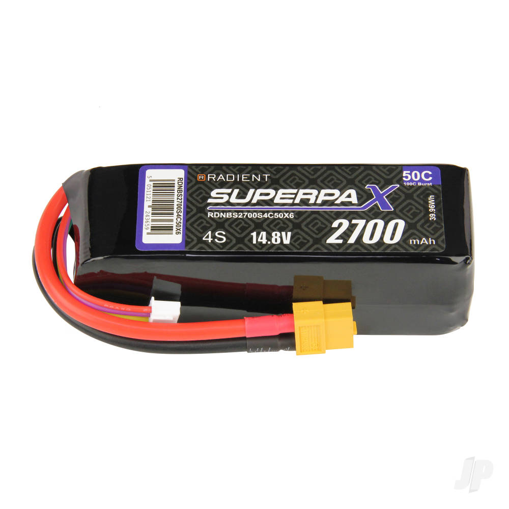 Radient LiPo 4S 2700mAh 14.8V 50C XT60