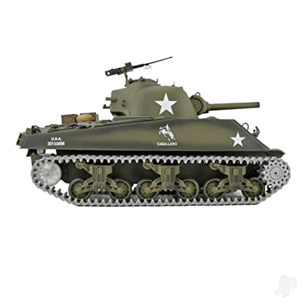 1:16 U.S. Medium Tank M4A3 Sherman with Infrared Battle System (2.4Ghz + Shooter + Smoke + Sound + Metal Gearbox + Metal Tracks / Sprocket / Idler)-3