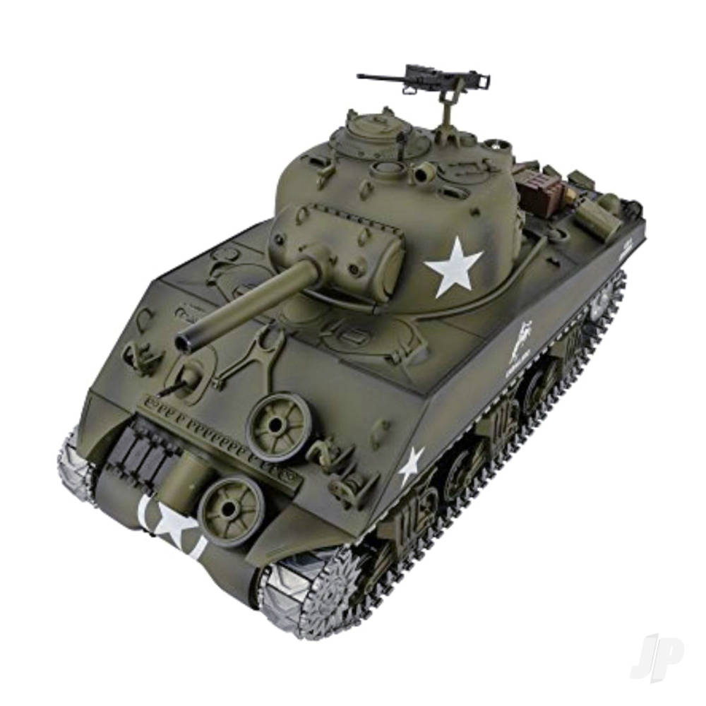 1:16 U.S. Medium Tank M4A3 Sherman with Infrared Battle System (2.4Ghz + Shooter + Smoke + Sound + Metal Gearbox + Metal Tracks / Sprocket / Idler)-4