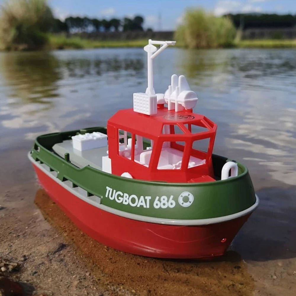 Henglong 1:72 Mini Tugboat, RTR, Green (230mm)-2