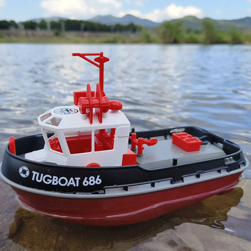 Henglong 1:72 Mini Tugboat, RTR, Black (230mm)-3