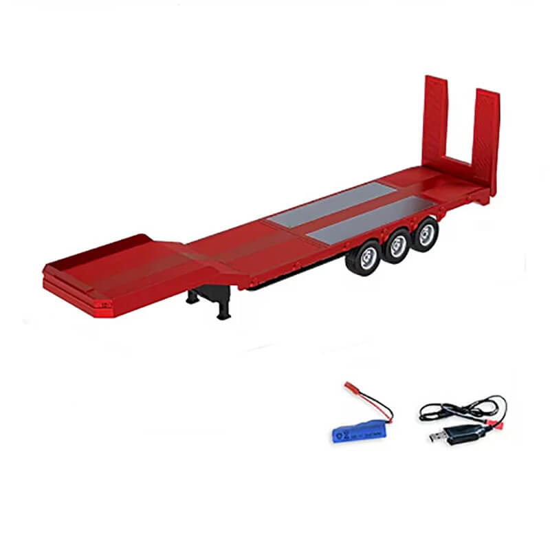 Huina Rc Haulage Flatbed Trailer For Cy1501 Red