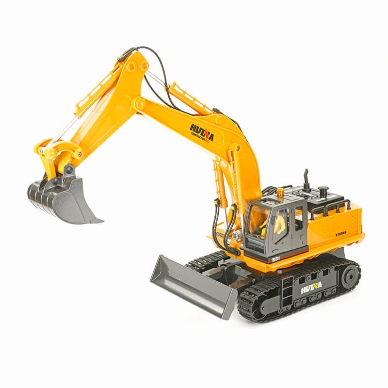 Huina 1/16 Scale Rc Excavator 2.4g 11ch W/die Cast Bucket