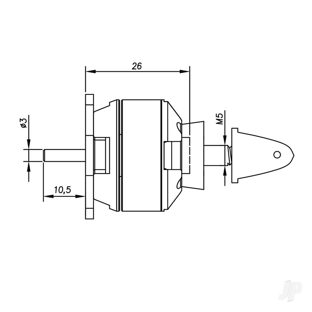 Radient Brushless Motor 2826 2200KV (2-3S)-3