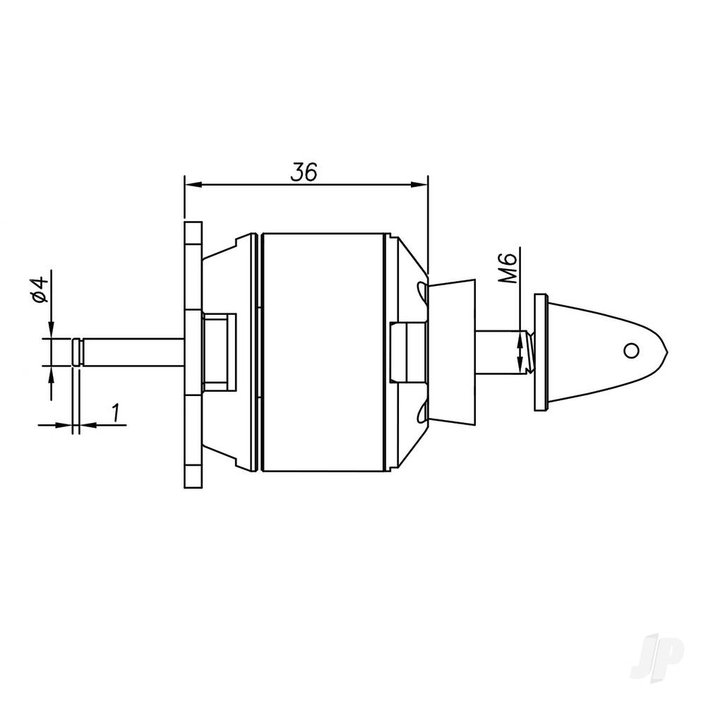Radient Brushless Motor 3536 1050KV (2-4S)-3