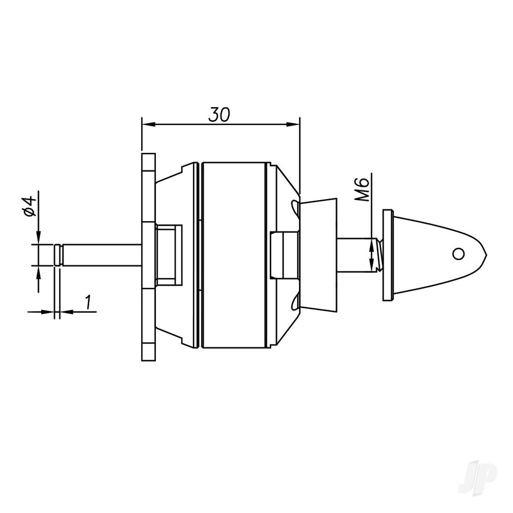 Radient Brushless Motor 3530 1100KV (2-4S)-3