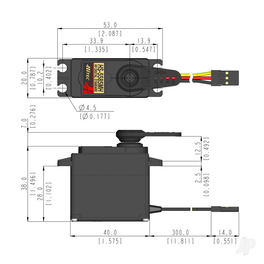 Hitec HS-5585MH Standard Digital Coreless Servo 60g 17kg/0.14s 6.0V - 7.4V-7