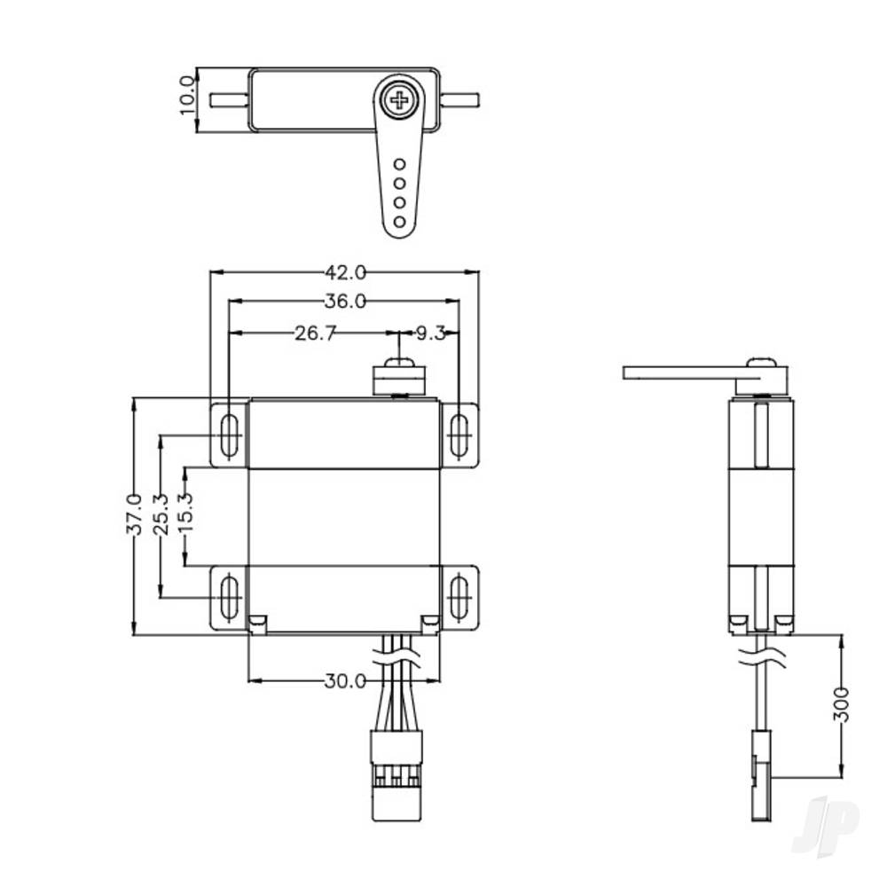Hitec D145SW Slim Wing Digital Cored Servo 24g 6kg/0.14s 4.8V - 7.4V-7