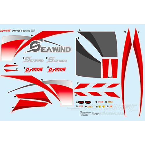 Dynam Seawind Red Decal Sheet