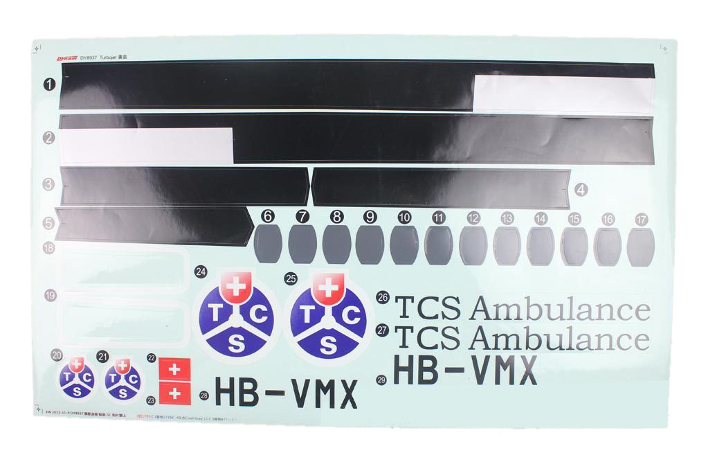 Dynam Cessna 550 Turbo Jet Decal