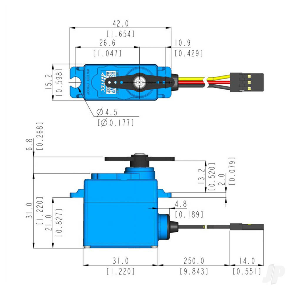 Hitec HS-5086WP Micro Digital Cored Servo 28.5g 3.6kg/0.15s 4.8V - 6.0V-8