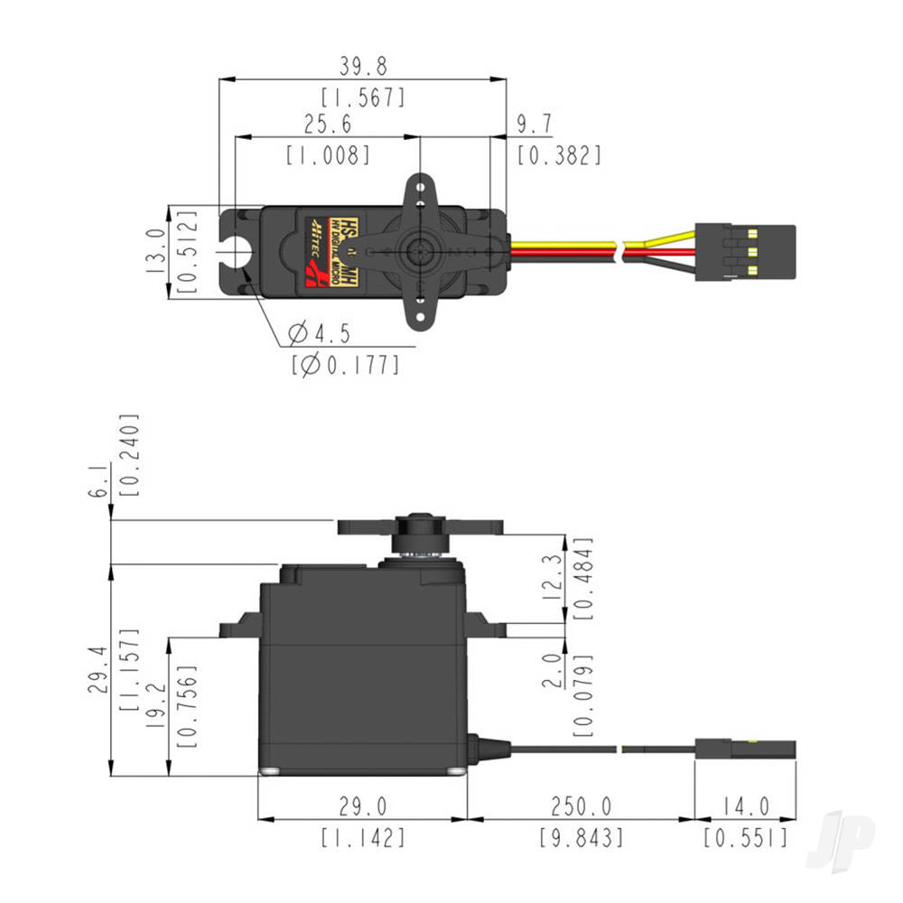 Hitec HS-5087MH Micro Digital Cored Servo 21.9g 4.3kg/0.13s 6.0V - 7.4V-8