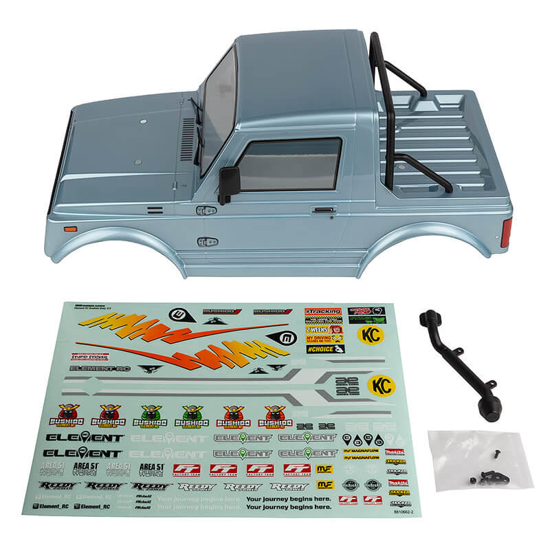 Element Rc Enduro Bushido+ Body Set Metallic Blue