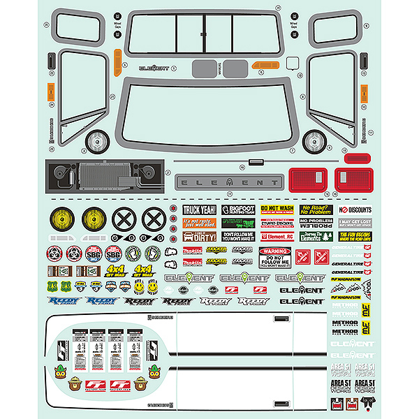 Element Rc Sendero Hd Decal Sheet
