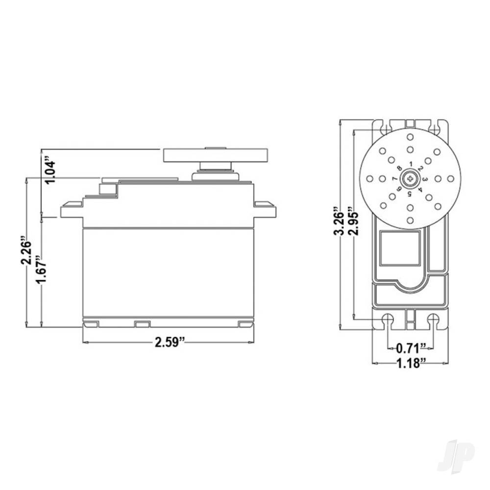 Hitec HS-805BB Giant Analogue Cored Servo 152g 24.7kg/0.14s 4.8V - 6.0V-8