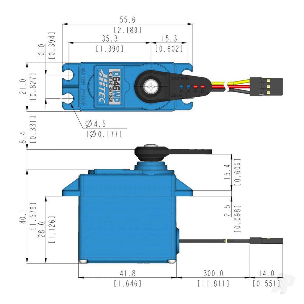 Hitec D646WP Standard Digital Cored Servo 61g 11.6kg/0.16s 6.0V - 7.4V-3