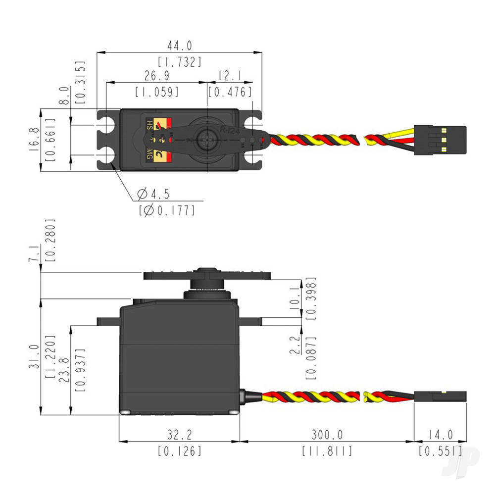 Hitec HS-5245MG Mini Digital Cored Servo 32g 5.5kg/0.12s 4.8V - 6.0V-7