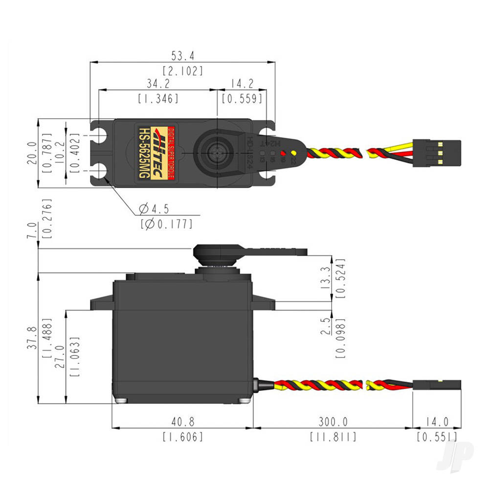 Hitec HS-5625MG Standard Digital Cored Servo 60g 9.4kg/0.14s 4.8V - 6.0V-7