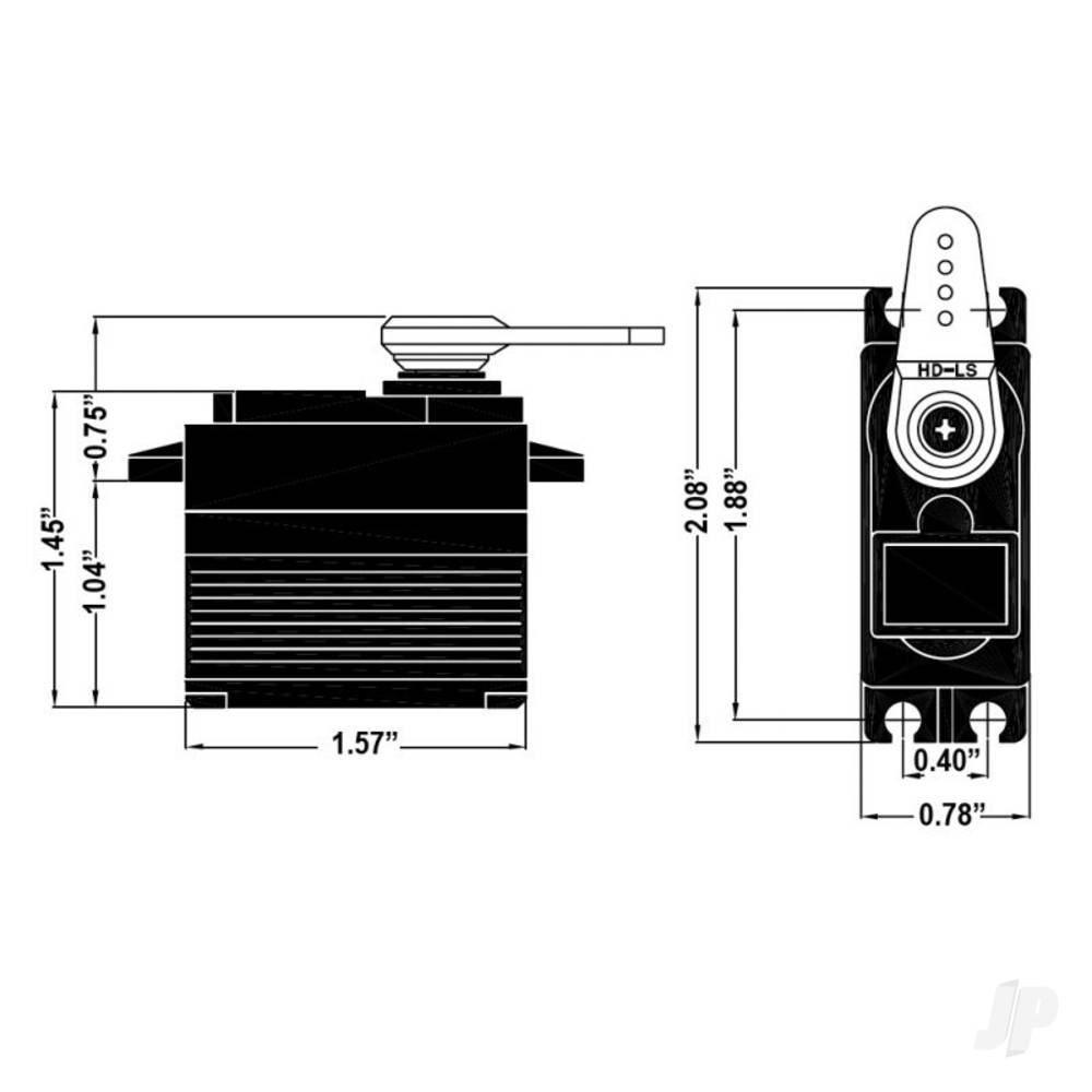 Hitec HS-7955TG Standard Digital Coreless Servo 65g 24kg/0.15s 4.8V - 6.0V-8