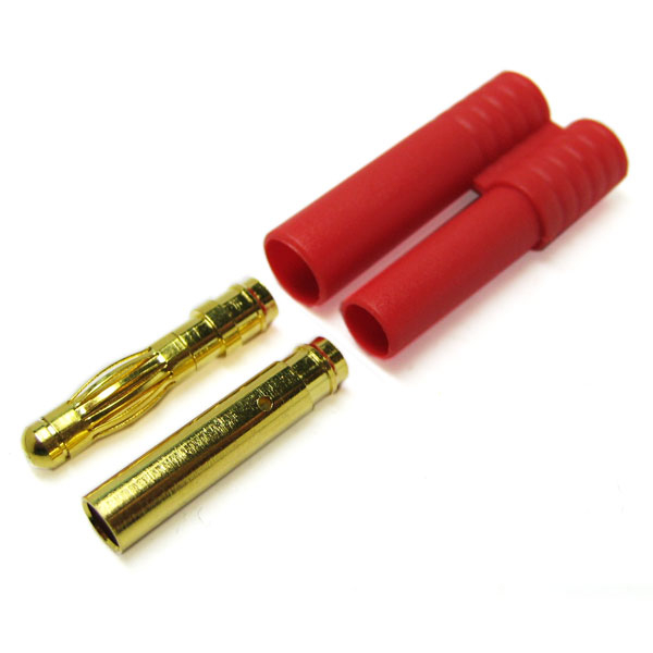 Etronix 4.0mm Gold Connector W/housing