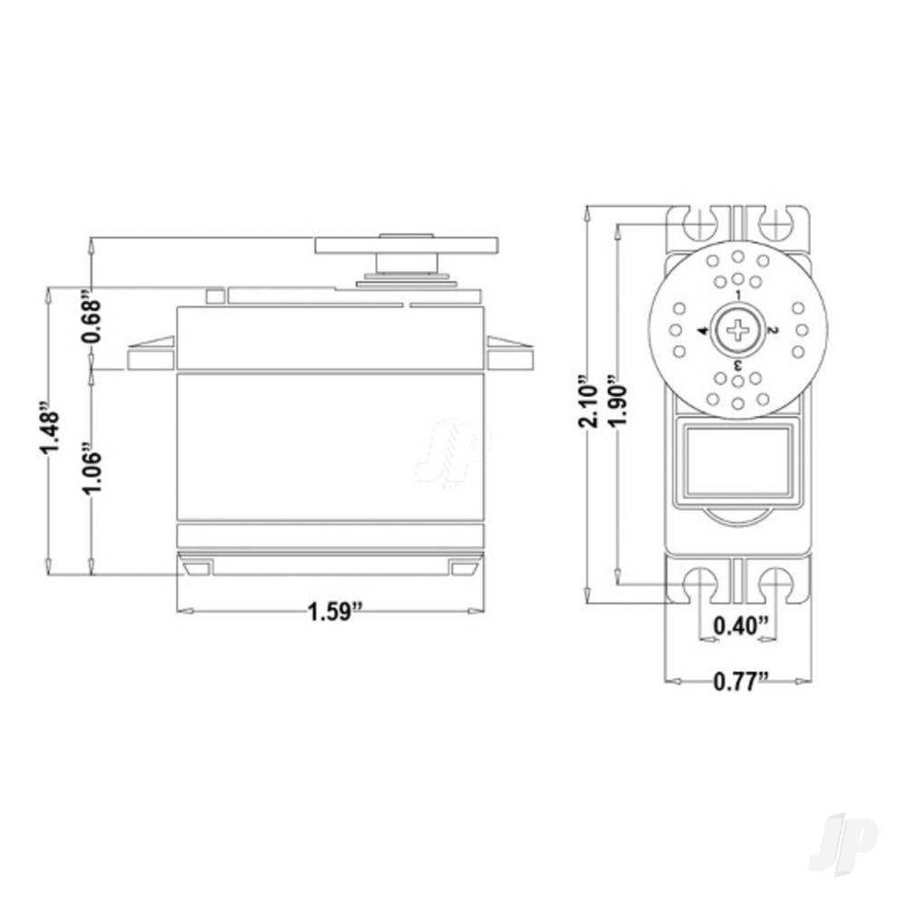 Hitec HS-5485HB Standard Digital Cored Servo 45g 6.4kg/0.17s 4.8V - 6.0V-7
