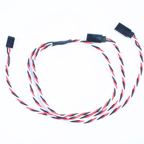 Etronix 60cm 22awg Futaba Twisted Y Extension Wire