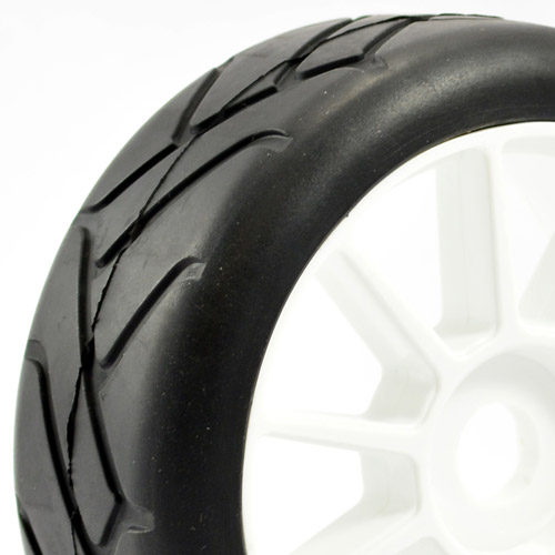 Fastrax 1/8th Premounted Slick Tyres 'grid Iron/10 Spoke'