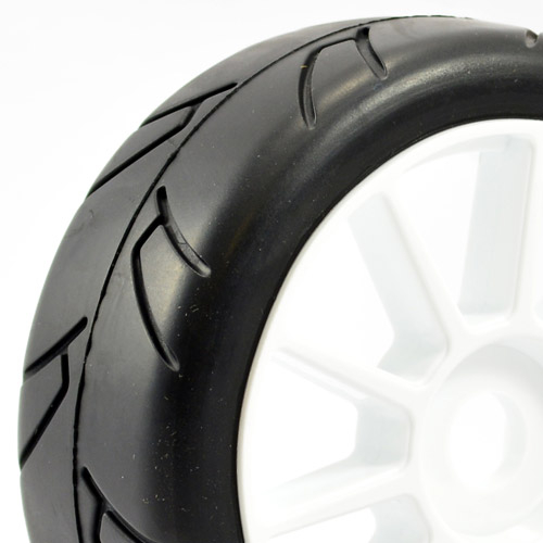 Fastrax 1/8th Premounted Slick Tyres 'hawk/split Spoke'