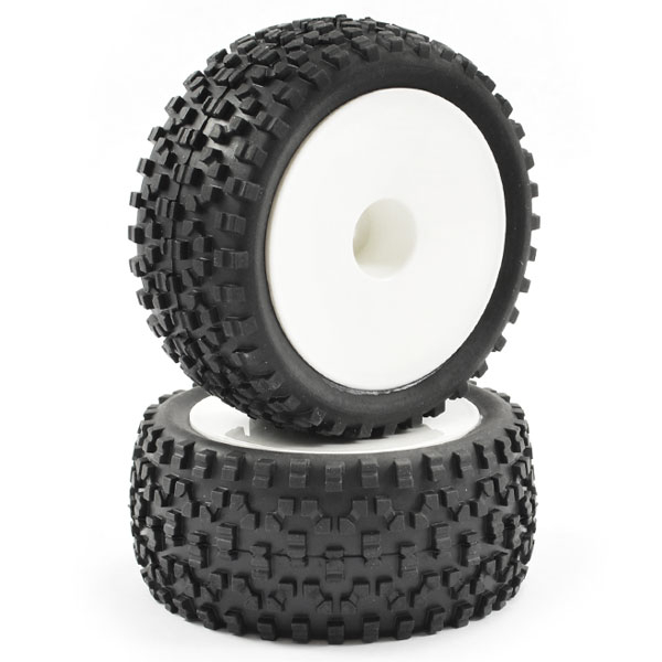Fastrax 1/10th Mounted Cuboid Buggy Rear Tyres Dished