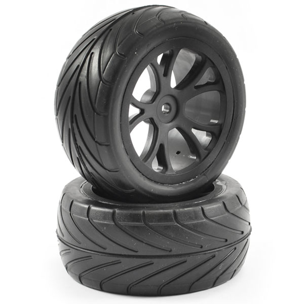 Fastrax 1/10th Mounted Arrow Buggy Rear Tyres 10-spoke