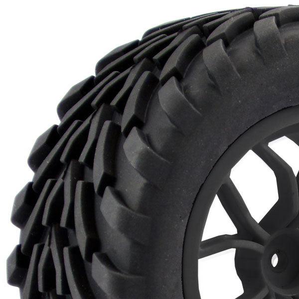 Fastrax 1/10 Mega-v Truck Tyre Mounted On 12-spoke (12mm Hex)