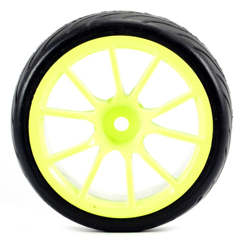 Fastrax 1/10 Street/tread Tyre 10sp Neon Yellow Wheel