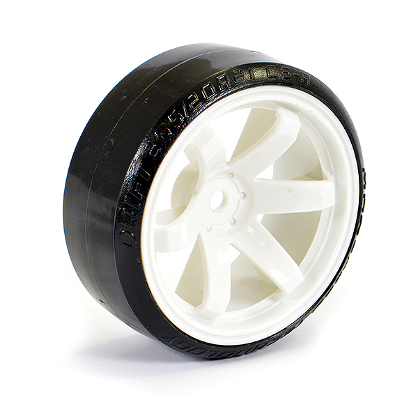 Fastrax 1/10 Street/drift Tyre 6-spoke Wheel (6mm Offset) - White
