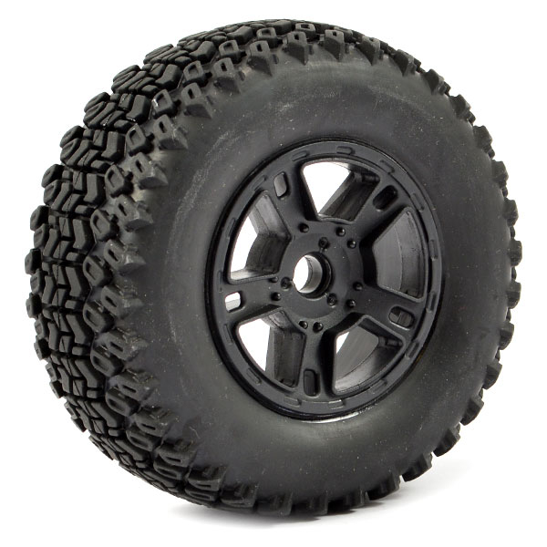 Fastrax 1:10 Sc Zigzag Mounted 5-spoke Black (slash Fr) (pr)