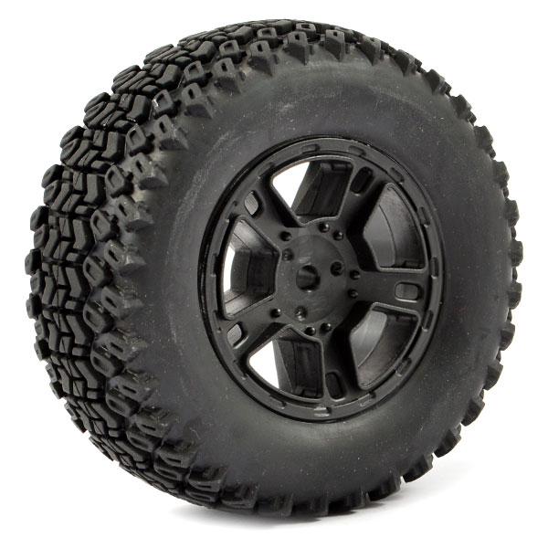 Fastrax 1:10 Sc Zigzag Mounted 5-spoke Black (slash Rr/blitz)