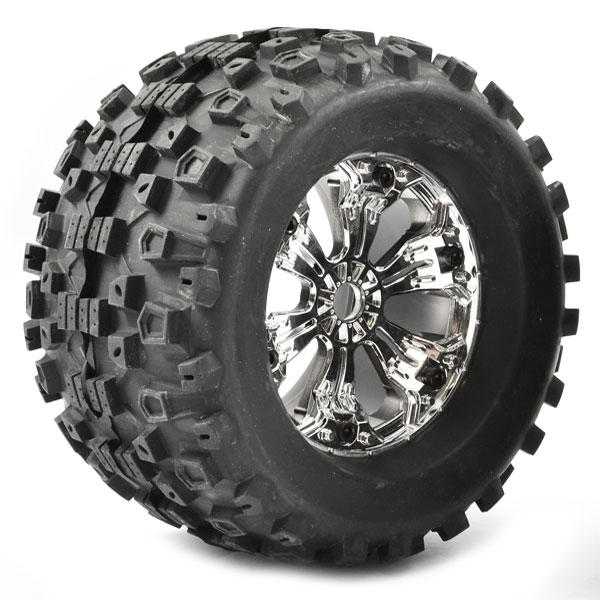 Fastrax 1/8 Mt Stinger Mounted 6-spoke Chrome 1/2