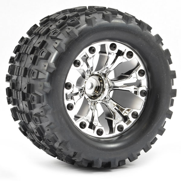 Fastrax 1:10 Mt Stinger Mount 6-spoke Chrome 1/2 Offset (pr)