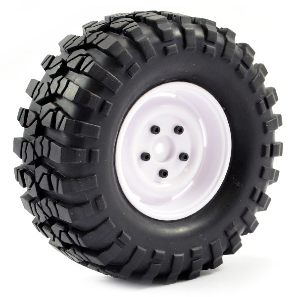 Fastrax 1:10 Crawler Sawblock 1.9 Scale Steel Wheel ø108mm (white) (2)