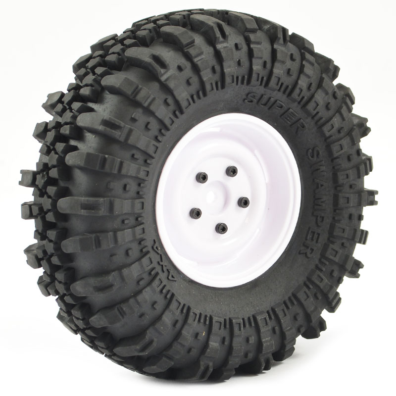 Fastrax 1:10 Crawler Swamper 1.9 Scale Wheel ø118mm Tyre (white)(2)