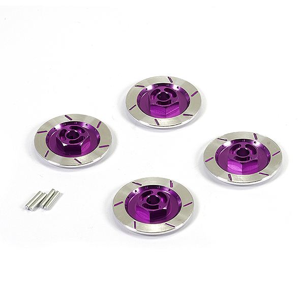 Fastrax Aluminium Disc Brake W/wheel Hex (4pc) - Purple