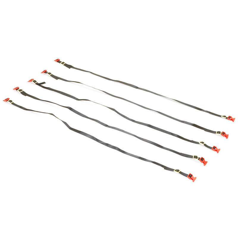 Fastrax Adjustable Luggage Buckle Straps 400mm 5pc - Red