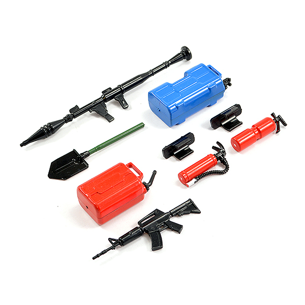 Fastrax Scale 7-pcs Accessory Set (shovel,rifle,can,fire Ext)