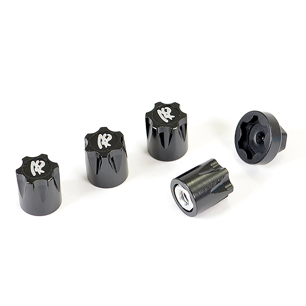 Fastrax Antidust Aluminium M4 Wheel Nut Covers (4pc) - Black