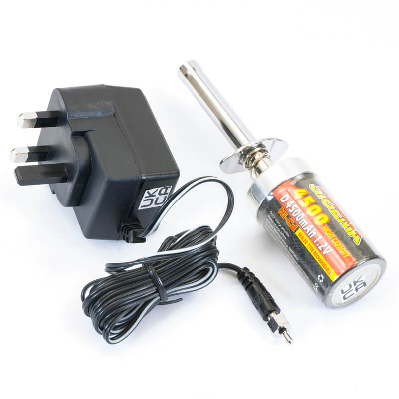 Fastrax High Capacity 4500mah Glow Starter And Charger (uk Plug)