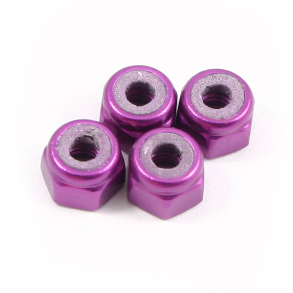 Fastrax M3 Purple Locknuts (4pcs)
