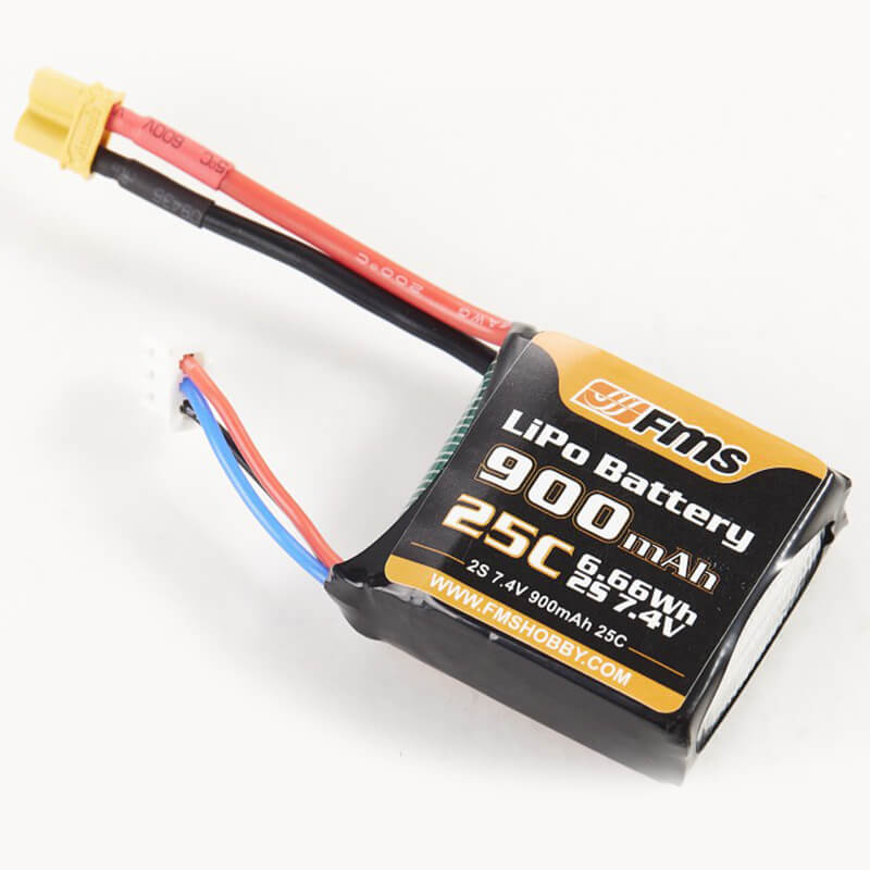 Fms Lipo Battery 7.4v 900mah 25c Xt30