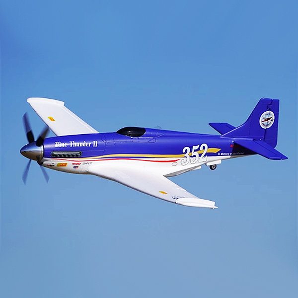 Fms 1100mm P-51 Blue Thunder Artf W/reflex W/o Tx/rx/batt